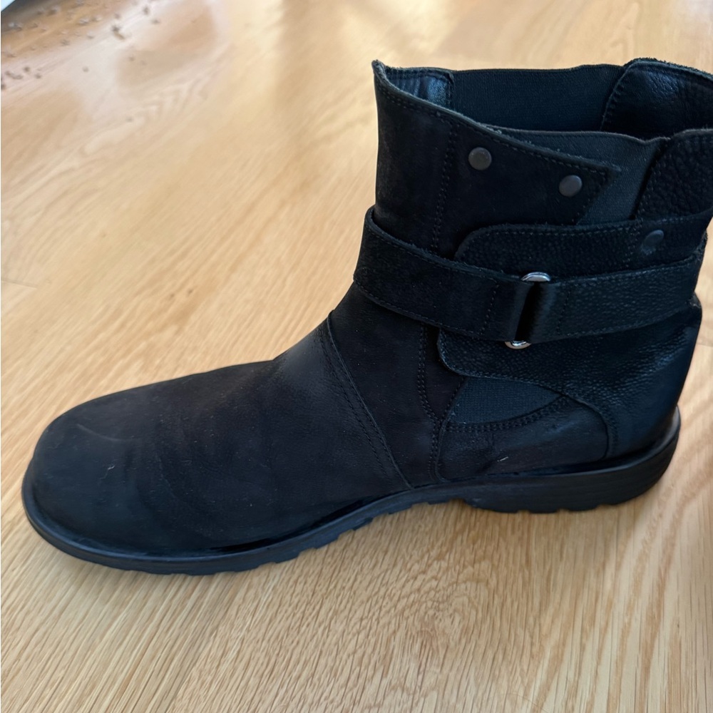 Hotiç Real Black Leather Ankle Boots, Size 44 - Picture 4 of 7